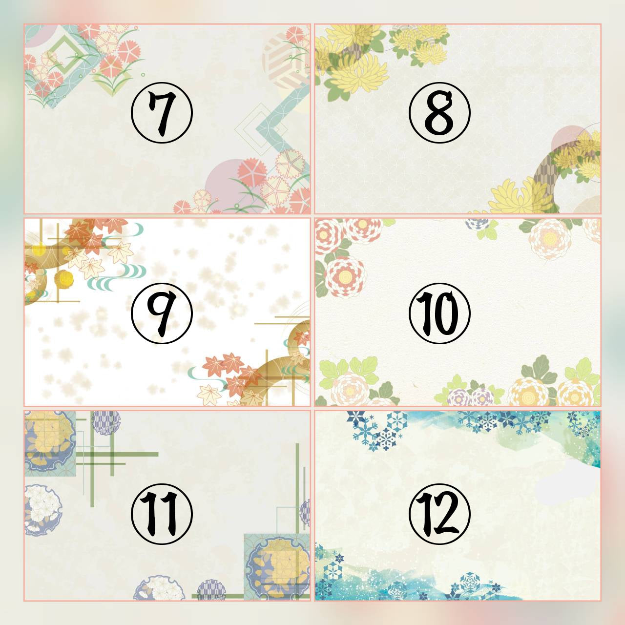 【今なら3,300円】New模様付き和紙:彩りフレーム1人用