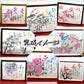 【図案番号（2-14）：富士と桜】（1～2人用）水墨画と名前入りポエム