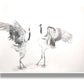 【図案番号（1-10）：鶴】（1人用）水墨画と名前入りポエム
