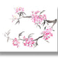 【図案番号（2-2）：桜の花】（1～2人用）水墨画と名前入りポエム